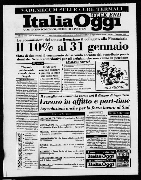 Italia oggi : quotidiano di economia finanza e politica